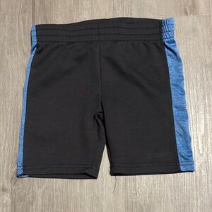 Hind Kids Black Shorts with Blue Side Panels